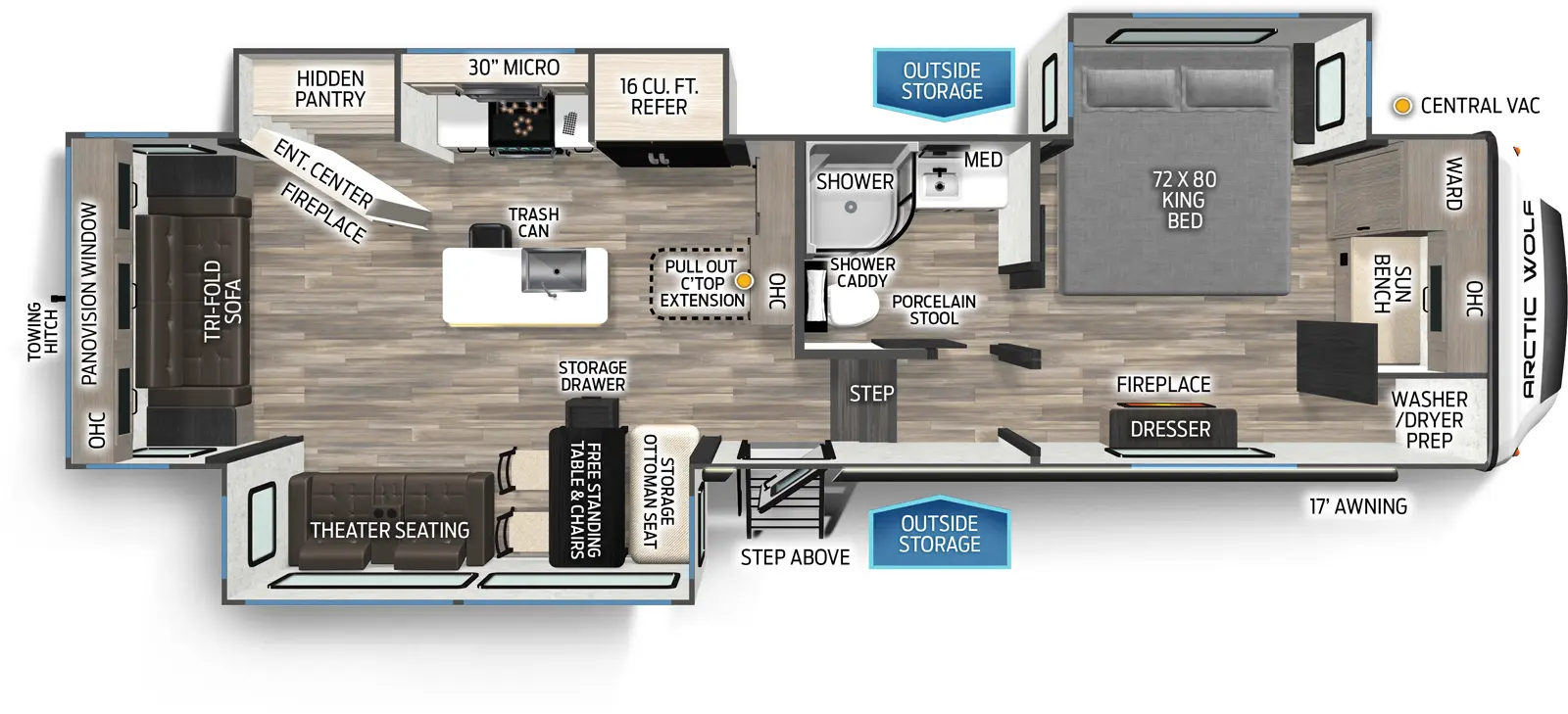 Arctic Wolf 3250SUITE Floorplan